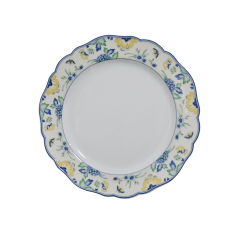 Тарелка винтажная Hutschenreuther с ботаническим принтом, фарфор, 4 шт., 25 см, Германия, 1970-80гг.