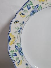 Тарелка винтажная Hutschenreuther с ботаническим принтом, фарфор, 4 шт., 25 см, Германия, 1970-80гг.