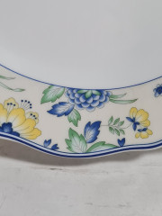 Тарелка винтажная Hutschenreuther с ботаническим принтом, фарфор, 4 шт., 25 см, Германия, 1970-80гг.