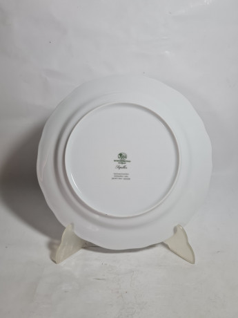 Тарелка винтажная Hutschenreuther с ботаническим принтом, фарфор, 4 шт., 25 см, Германия, 1970-80гг.