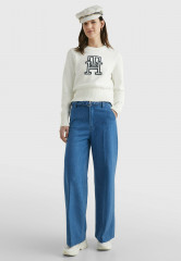 Tommy Hilfiger INTARSIA CREW NECK  Jumper ecru ИНТАРСИЯ КРУГЛЫЙ ВЫРЕЗ Джемперы экрю