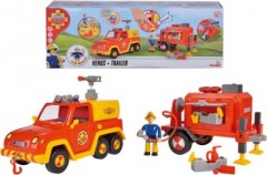 Simba Feuerwehrmann Sam Venus mit Anhanger und Figur Пожарный Сэм Венера с подвеской и фигуркой