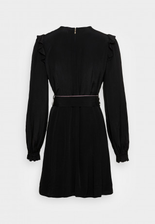Tommy Hilfiger MOSS SOLID SHORT DRESS  Cocktail dress / Party dress black MOSS SOLID SHORT DRESS Коктейльное платье / Праздничное платье черный