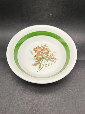 Тарелки сервировочные винтажные Wilhelmsburger "Гранат", 2 шт., фарфор, 20 и 17.5 см, Германия, 1960-70гг.