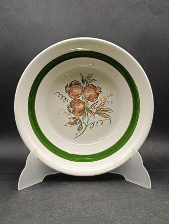 Тарелки сервировочные винтажные Wilhelmsburger "Гранат", 2 шт., фарфор, 20 и 17.5 см, Германия, 1960-70гг.