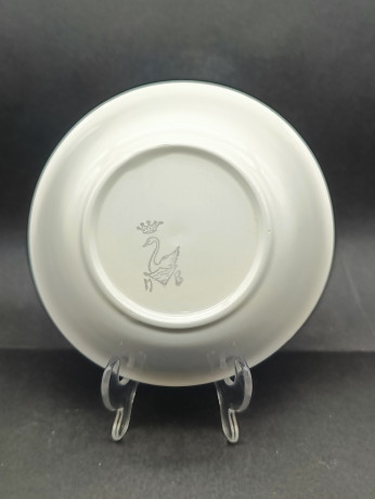 Тарелки сервировочные винтажные Wilhelmsburger "Гранат", 2 шт., фарфор, 20 и 17.5 см, Германия, 1960-70гг.