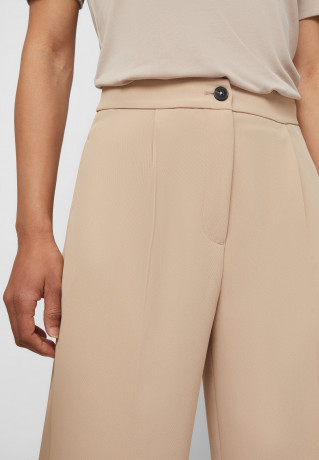 Tommy Hilfiger FLUID TWILL WIDE LEG CROP PANT Trousers beige ШИРОКИЕ УКОРОЧЕННЫЕ БРЮКИ FLUID TWILL Брюки бежевый