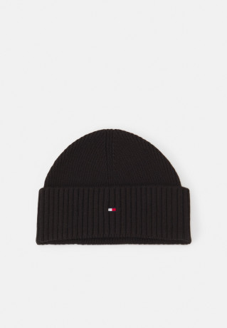Tommy Hilfiger FLAG SHORT Beanie black ФЛАГ КОРОТКИЙ Шапочка черный
