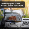 ZMC ZMC Gaskocher 2in1 Campingkocher Grillplatte mit Piezozundung + 16x Gaskartuschen, (2 Flammig Grill Platte Tischgrill Doppel Gasbrenner Gasgrill Kochfeld mit LPG Anschluss Warmeleistung: 2,3KW), Butan Gas 227g Gaskocher Outdoor Camping Gas Kocher Herd