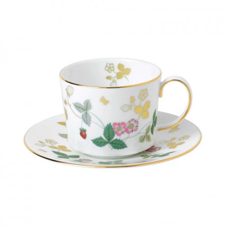 Wedgwood Wedgwood 'Wild Strawberry' Kaffeetasse 0,15 L mit Untertasse 2-tlg. Wedgwood "Wild Strawberry" Чашка кофейная 0,15 л с блюдцем 2 шт.