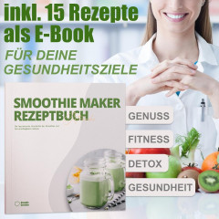 Kitchen Pro + Kitchen Pro + Smoothie-Maker mit 2 To Go Flasche 260W Mixer Blender, 260,00 W, 304-Edelstahl, Leicht zu reinigen, 2 Tritan-Trinkflaschen  Kitchen Pro + прибор для приготовления смузи с 2 бутылками на вынос Миксер-блендер, 260 Вт, 260,00 Вт,