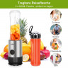 Kitchen Pro + Kitchen Pro + Smoothie-Maker mit 2 To Go Flasche 260W Mixer Blender, 260,00 W, 304-Edelstahl, Leicht zu reinigen, 2 Tritan-Trinkflaschen  Kitchen Pro + прибор для приготовления смузи с 2 бутылками на вынос Миксер-блендер, 260 Вт, 260,00 Вт, 