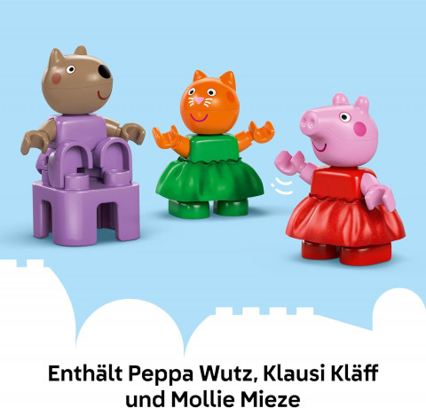 LEGO DUPLO 10453 Свинка Пеппа Конструктор Ярмарка с Колесом обозрения, 53 детали, 3 фигурки, от 2 лет