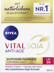 NIVEA VITAL Soja Anti-Age Schutzende Tagespflege LSF 30, 50 ml, Нивеа Дневной крем для зрелой кожи, SPF 30, экстракт сои, защита и подтяжка, 50 мл