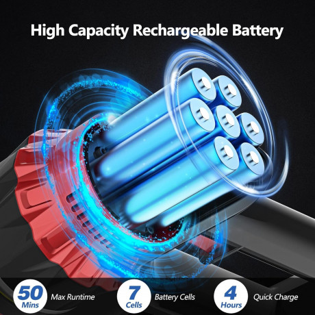 Micol Micol Akku-Hand-und Stielstaubsauger Ideal fur Hartboden, Teppiche, Tierhaare, 350,00 W, beutellos, 30.000Pa, 50 Min Laufzeit, 350W Motor, 6-in-1 fur Haare, Boden Teppich  Беспроводной ручной пылесос Micol, идеально подходящий для твердых полов, ков