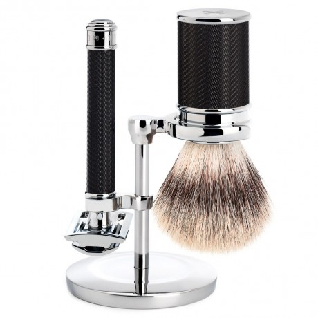 Muhle TRADITIONAL 3-teiliges Rasierset, Silvertip Fibre, mit Rasierhobel ТРАДИЦИОННЫЙ бритвенный набор из 3 предметов, Silvertip Fibre, с безопасной бритвой