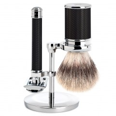 Muhle TRADITIONAL 3-teiliges Rasierset, Silvertip Fibre, mit Rasierhobel  ТРАДИЦИОННЫЙ бритвенный набор из 3 предметов, Silvertip Fibre, с безопасной бритвой