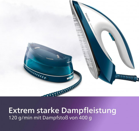 Philips Philips Dampfbugelstation OptimalTemp, Bugelstation Dampf Bugelstationen mit Dampfstation, 1500,00 ml Wassertank, 1,5L Tank abnehmbar, Dampf, Dampfbugeleisen,Dampfbugelstation Паровая гладильная станция Philips OptimalTemp, гладильная станция пар
