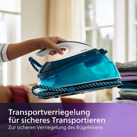 Philips Philips Dampfbugelstation OptimalTemp, Bugelstation Dampf Bugelstationen mit Dampfstation, 1500,00 ml Wassertank, 1,5L Tank abnehmbar, Dampf, Dampfbugeleisen,Dampfbugelstation Паровая гладильная станция Philips OptimalTemp, гладильная станция пар