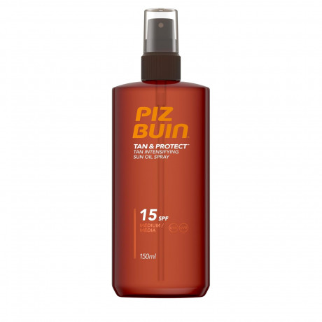 Piz Buin Tan & Protect Tan Intensifying Sun Oil Spray Waterproof SPF 15, Солнцезащитный спрей-масло для усиления загара Piz Buin Tan & Protect, водостойкий, с SPF 15, 150 мл
