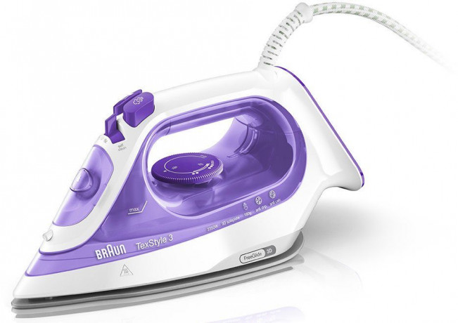 Braun Braun Dampfbugeleisen TexStyle 3 SI 3042 VI, 2350 W, Anti-Kalk-System Паровой утюг Braun TexStyle 3 SI 3042 VI, 2350 Вт, система защиты от известкового налета