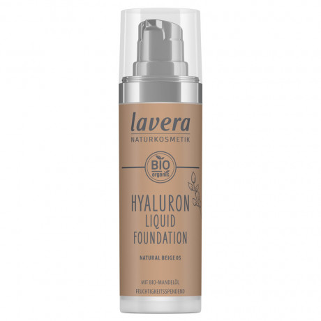 LAVERA HYALURON LIQUID FOUNDATION Natural Beige 05, 30 ml, Лавера Жидкий тональный крем увлажняющий с гиалуроновой кислотой, оттенок Natural Beige 05, био-миндальное масло, 30 мл