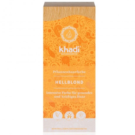 Khadi Naturkosmetik Pflanzenhaarfarben Hellblond 100g Травяная краска для волос Светло-русый 100г