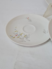 Тарелки винтажные Thomas с цветными мазками, фарфор, 3 шт., Германия, 1960-70гг.