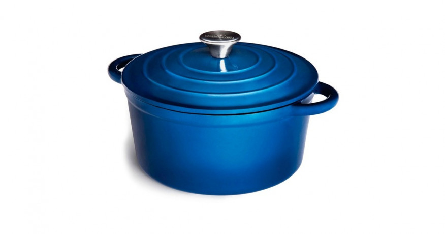 Napoleon Napoleon Brater aus Gusseisen, emailliert, O 23cm, 4 Liter blau/weiss, mit Deckel blau/weiss Жаровня Наполеон чугунная, эмалированная, O 23см, 4 литра, синяя/белая, с крышкой