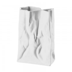 Rosenthal studio-line Rosenthal studio-line Tutenvase weiss glasiert im Geschenkkarton 18 cm Ваза-сумка Rosenthal studio-line белая глазурованная в подарочной упаковке 18 см