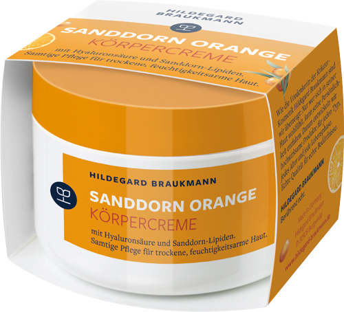 Hildegard Braukmann LIMITIERTE EDITIONEN Sanddorn Orange Koerpercreme, 200 ml, Hildegard Braukmann крем для тела с облепихой и апельсином, для всех типов кожи, для женщин и мужчин, 200 мл
