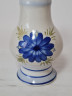 Ваза винтажная Im Stil Royal Bayreth с сине-зеленым цветочным декором, керамика, 17 см, Германия, 1960-70гг.