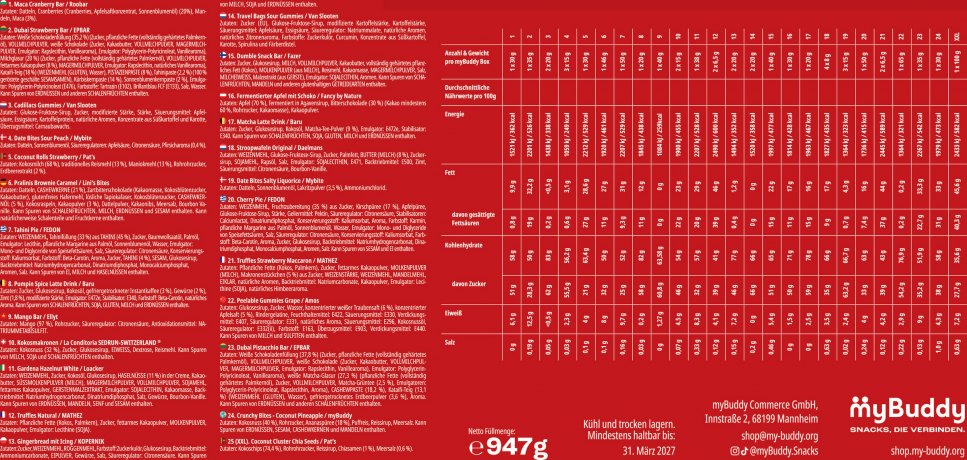 myBuddy Classic Adventskalender 2026, myBuddy Classic Адвент-календарь 2026 со сладостями из разных стран, историями и загадками, 25 сюрпризов
