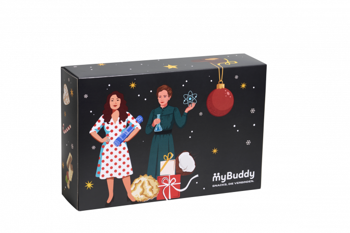 myBuddy Classic Adventskalender 2026, myBuddy Classic Адвент-календарь 2026 со сладостями из разных стран, историями и загадками, 25 сюрпризов
