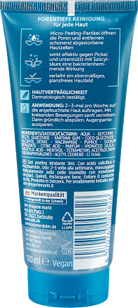 Balea MEN Peelinggel Hydro 3in1, 100 ml, Отшелушивающий гель Hydro 3 в 1 с салициловой кислотой против блеска, 100 мл