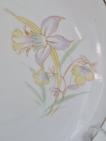 Чайное трио винтажное Creidlitz Bavaria с пастельным цветочным декором, фарфор, Германия, 1960-70гг.