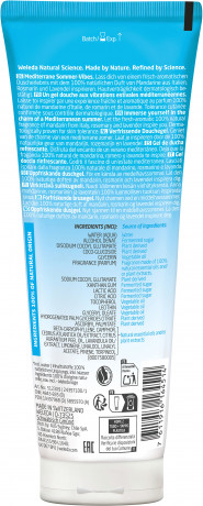 WELEDA Mandarino di Capri Shower Gel, 200 ml, Гель для душа Mandarino di Capri с ароматом итальянского мандарина, розмарина и лаванды, 200 мл