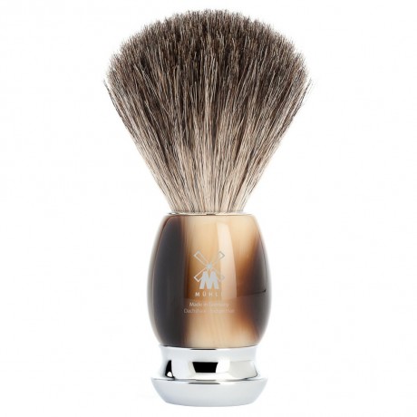 Muhle VIVO Rasierpinsel reines Dachshaar Griff Hornbraun VIVO помазок для бритья из чистого волоса барсука рог коричневая ручка