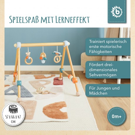 bieco Spieltrapez Spielbogen fur Babys Hohenverstellbar aus Holz Activity Center Baby Spielbogen Игровая арка-трапеция для малышей Деревянный игровой центр с регулируемой высотой Детская арка