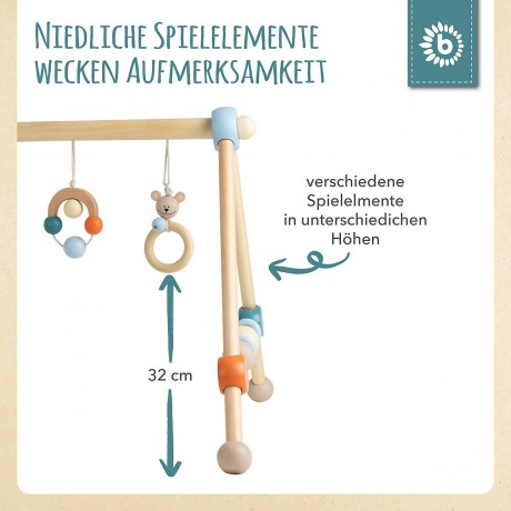 bieco Spieltrapez Spielbogen fur Babys Hohenverstellbar aus Holz Activity Center Baby Spielbogen Игровая арка-трапеция для малышей Деревянный игровой центр с регулируемой высотой Детская арка