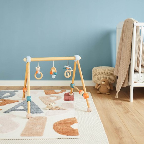bieco Spieltrapez Spielbogen fur Babys Hohenverstellbar aus Holz Activity Center Baby Spielbogen Игровая арка-трапеция для малышей Деревянный игровой центр с регулируемой высотой Детская арка