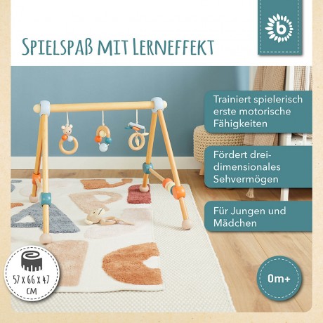 bieco Spieltrapez Spielbogen fur Babys Hohenverstellbar aus Holz Activity Center Baby Spielbogen Игровая арка-трапеция для малышей Деревянный игровой центр с регулируемой высотой Детская арка