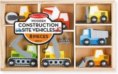 Melissa  Doug Baustellenfahrzeuge aus Holz Строительные машины из дерева