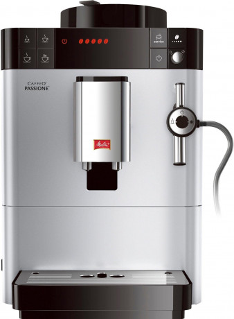 Melitta Melitta Kaffeevollautomat Passione One Touch F53/1-101, silber, Tassengenau frisch gemahlen, Service-Taste fur Entkalkung Reinigung Полностью автоматическая кофемашина Melitta Passione One Touch F53/1-101, серебристая, свежемолотый до чашки, сер