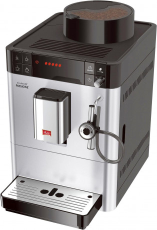 Melitta Melitta Kaffeevollautomat Passione One Touch F53/1-101, silber, Tassengenau frisch gemahlen, Service-Taste fur Entkalkung Reinigung Полностью автоматическая кофемашина Melitta Passione One Touch F53/1-101, серебристая, свежемолотый до чашки, сер