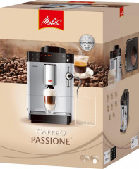 Melitta Melitta Kaffeevollautomat Passione One Touch F53/1-101, silber, Tassengenau frisch gemahlen, Service-Taste fur Entkalkung  Reinigung  Полностью автоматическая кофемашина Melitta Passione One Touch F53/1-101, серебристая, свежемолотый до чашки, сер