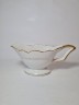 Ceramiche Piemontesi Фарфоровый белый соусник с рельефным позолоченным краем и ручкой, 8см х 9см, 1960-70гг.