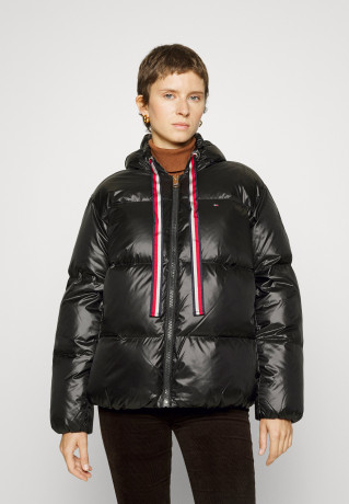 Tommy Hilfiger PADDED PUFFER JACKET Down jacket black УТЕПЛЕННАЯ ПУХОВАЯ КУРТКА Пуховик черный