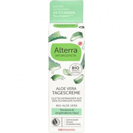 Alterra Tagescreme Bio-Aloe Vera и Gletscherwasser Дневной крем для лица с Алоэ Вера и Ледниковой водой  50 г