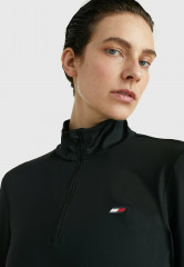 Tommy Hilfiger ESSENTIAL SLIM FIT Long sleeved top black ESSENTIAL SLIM FIT Топ с длинными рукавами черный